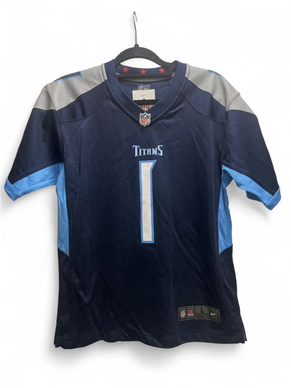 Nike Tennessee Titans Navy Blue #1 Football Jersey
